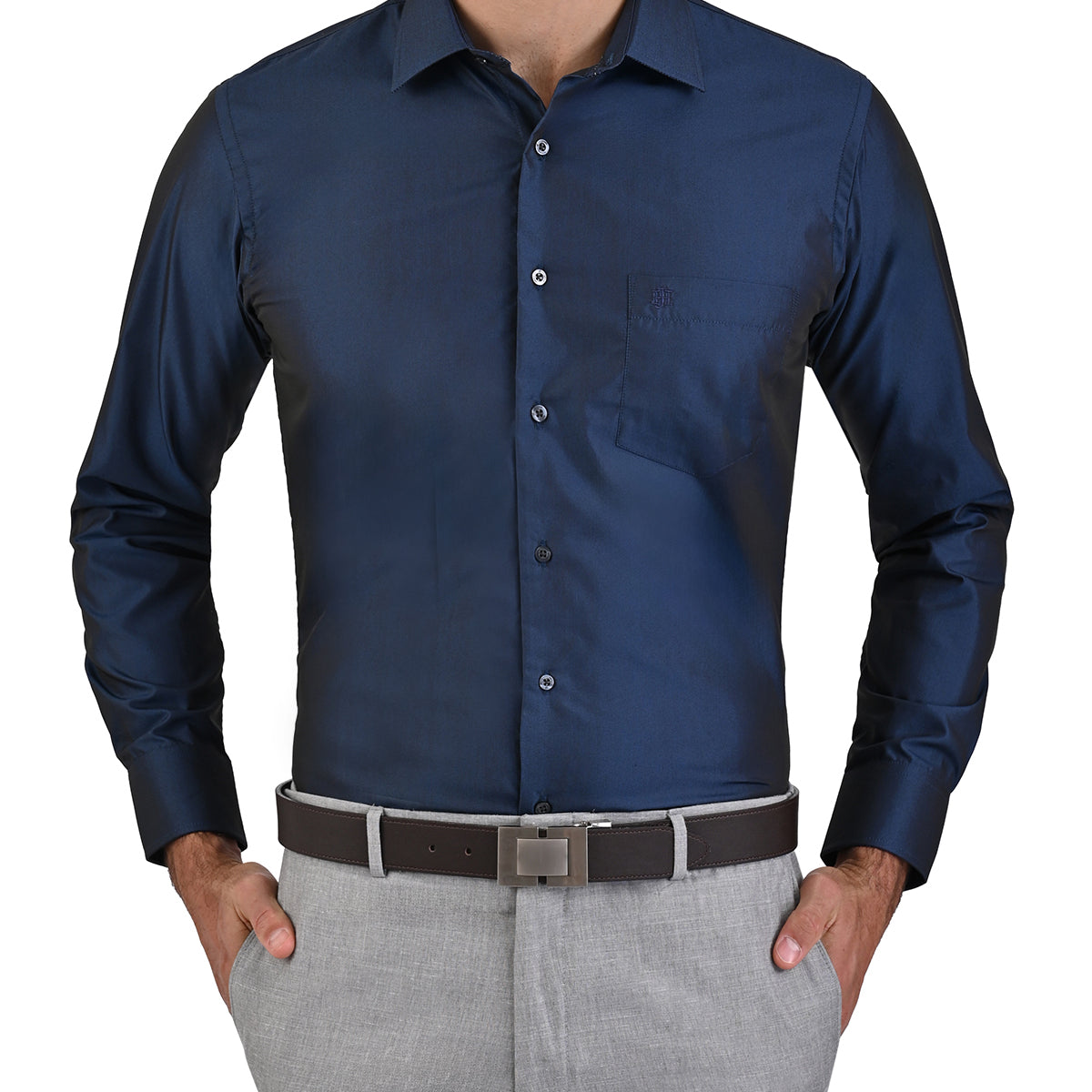 Camisa de Vestir John Henry Slim Fit Tornasol