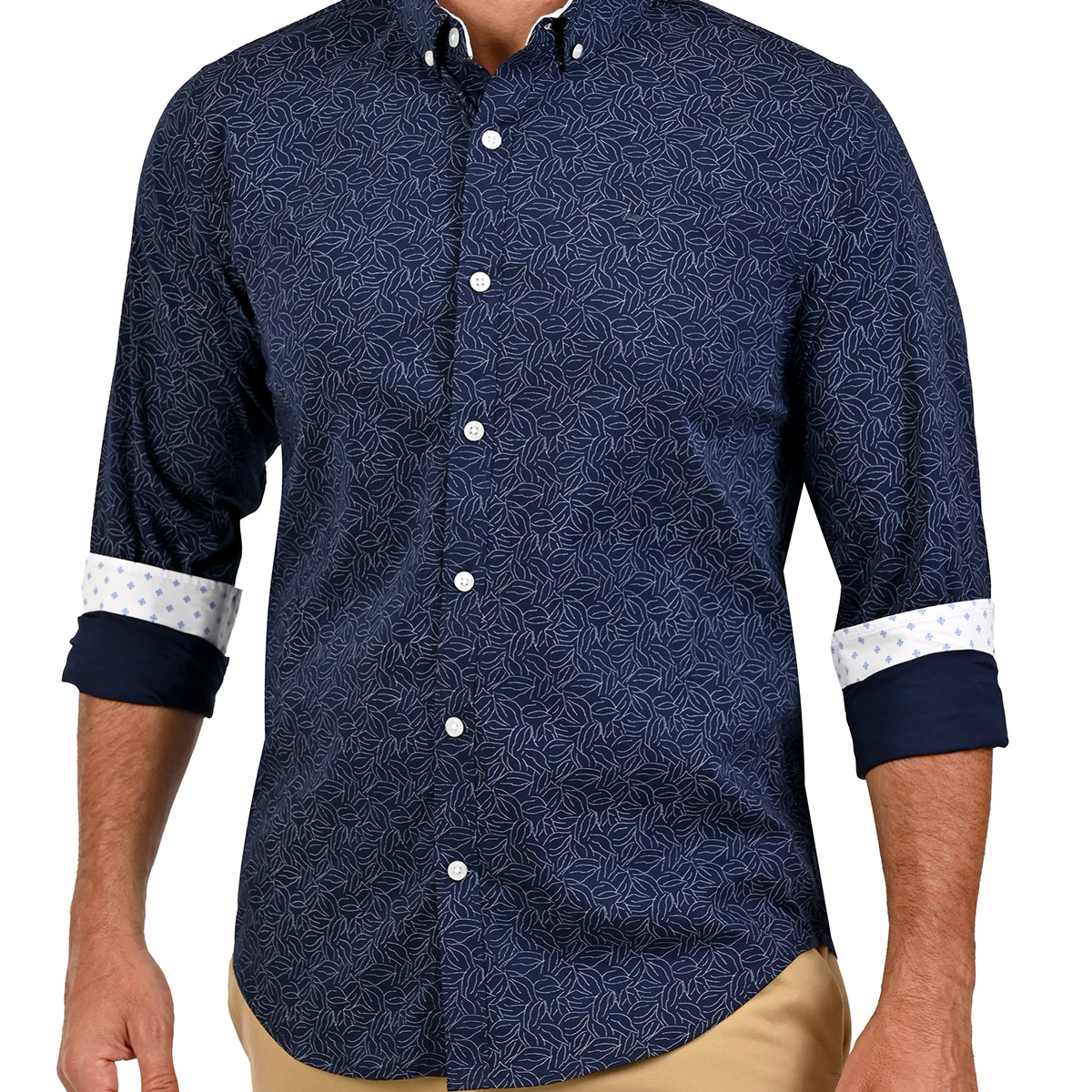 Camisa Casual Manga Larga Flamingo con Estampado