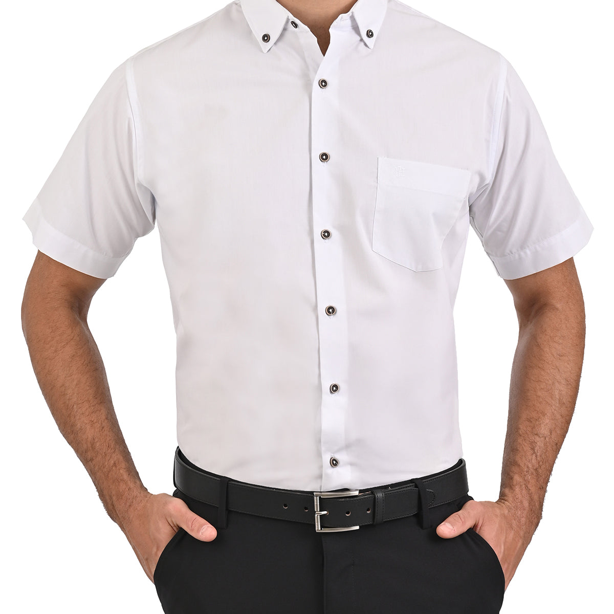 Camisa Casual Manga Corta Corte Comfort John Henry
