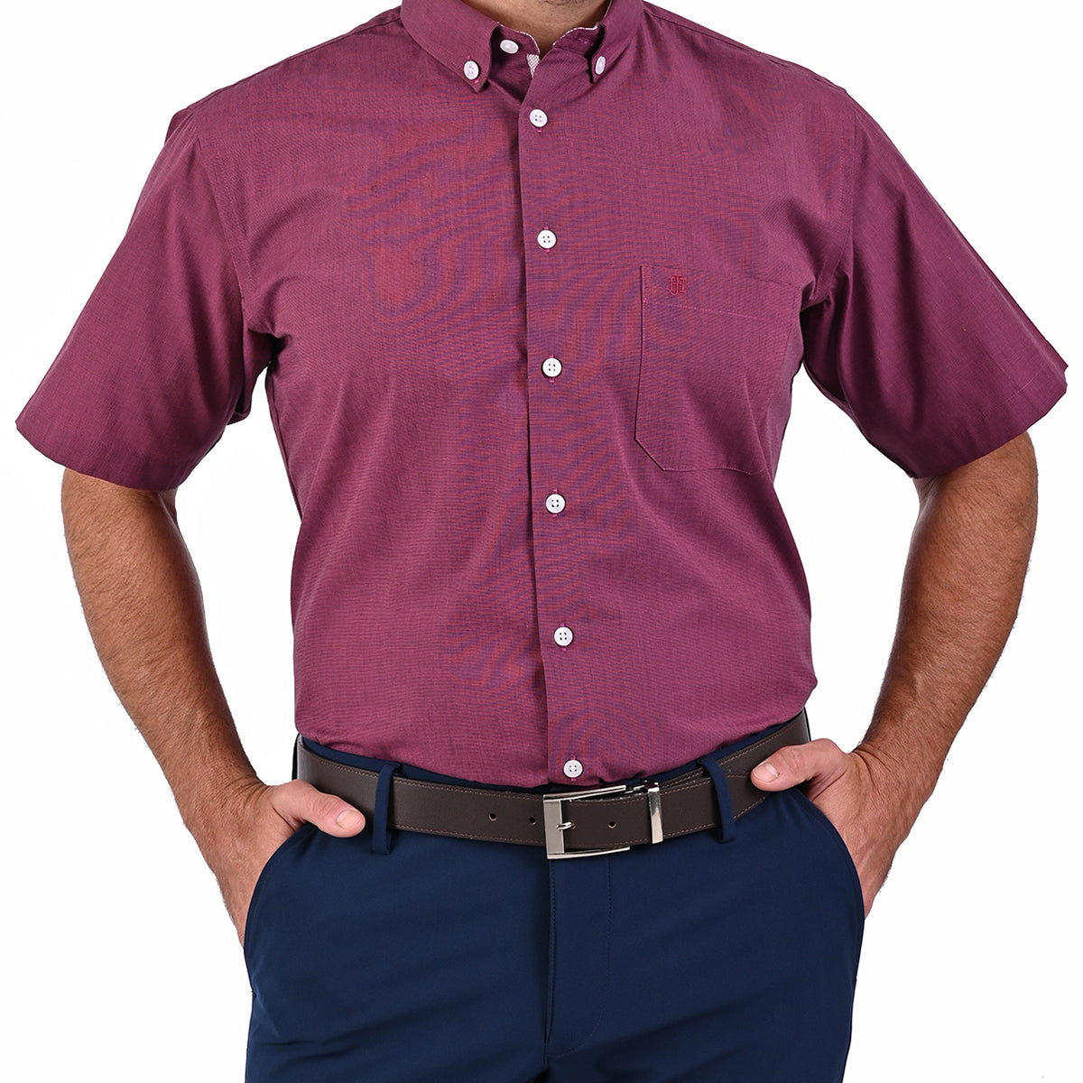 Camisa Casual Manga Corta Corte Comfort John Henry