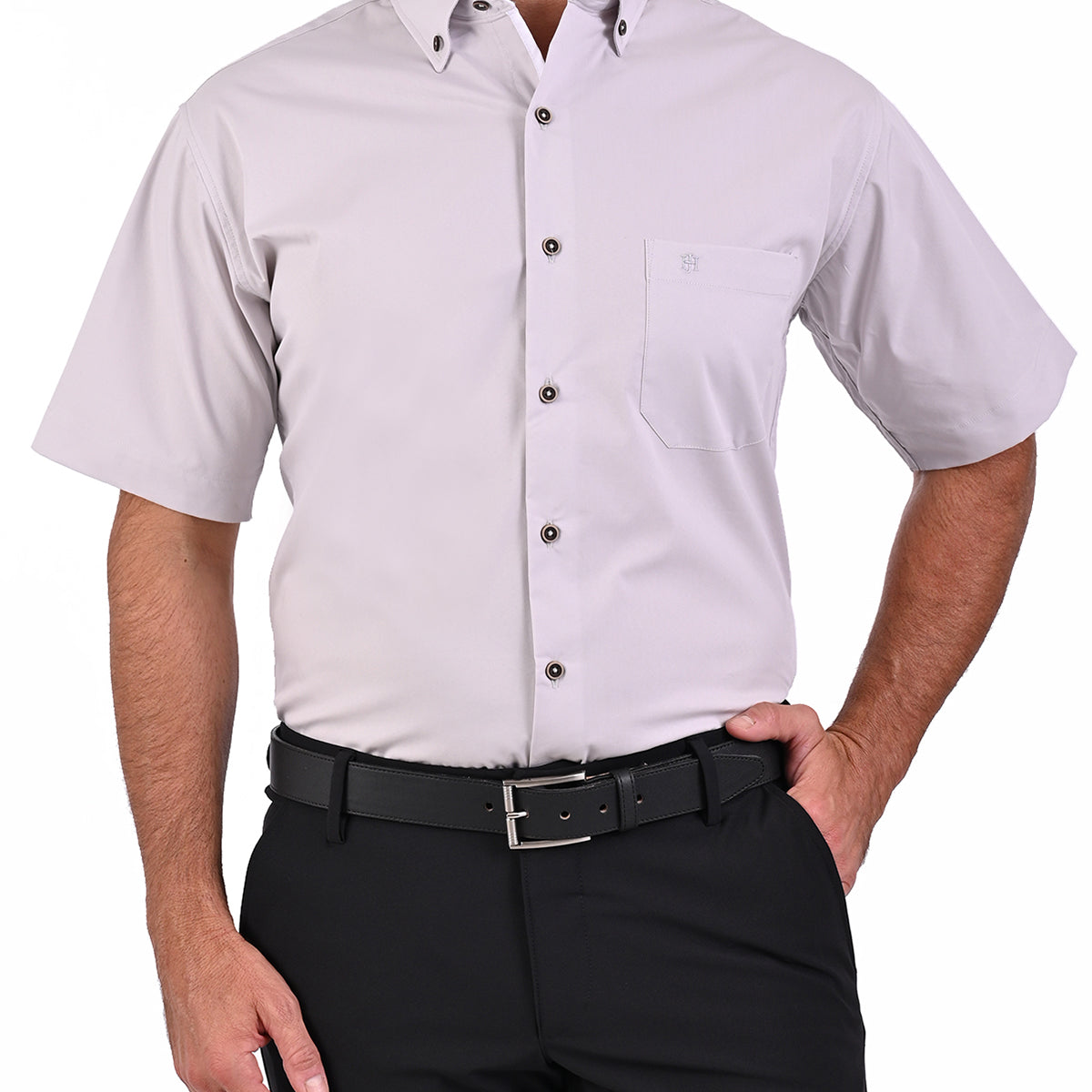 Camisa Casual Manga Corta Corte Comfort John Henry