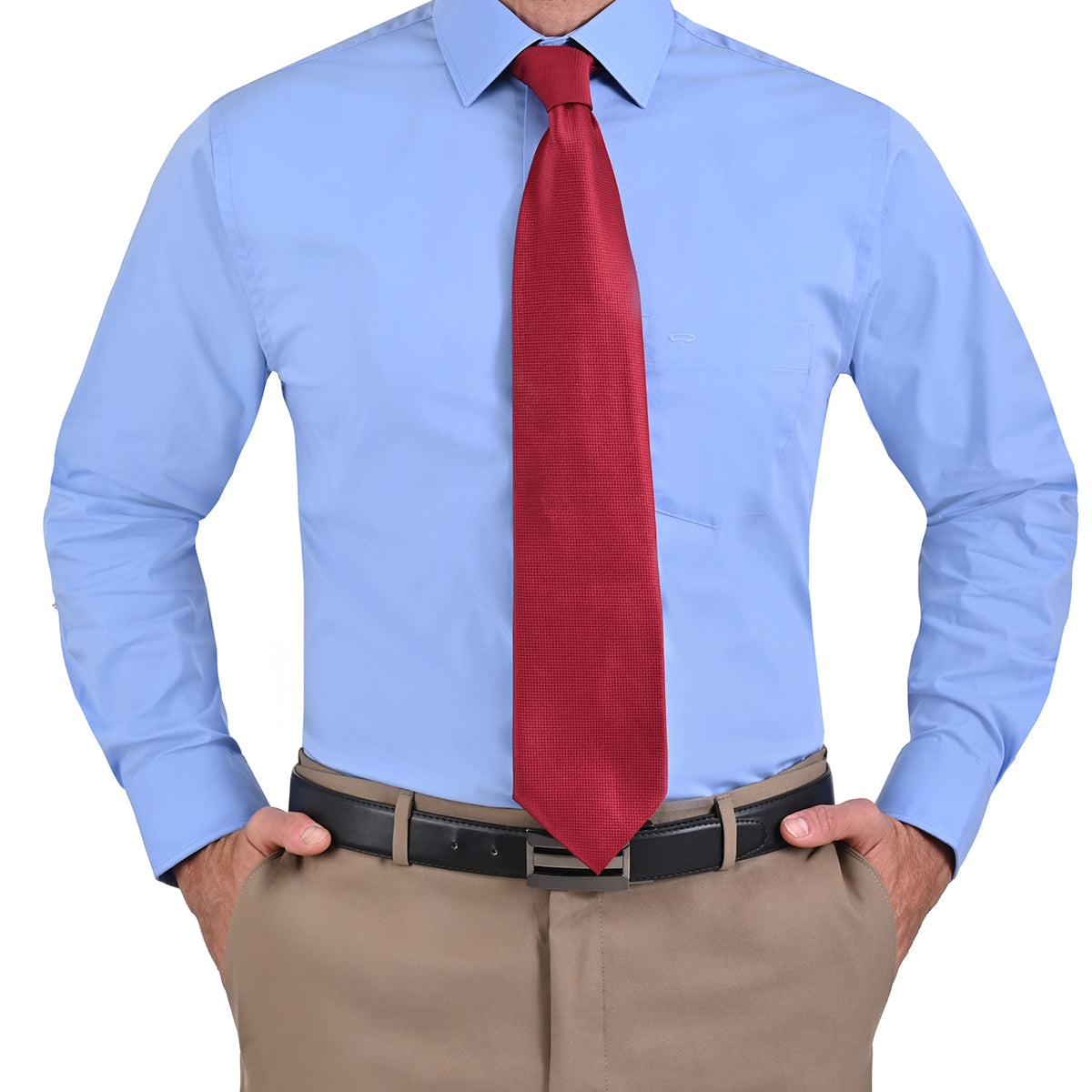 Camisa de Vestir Básica en Corte Americano
