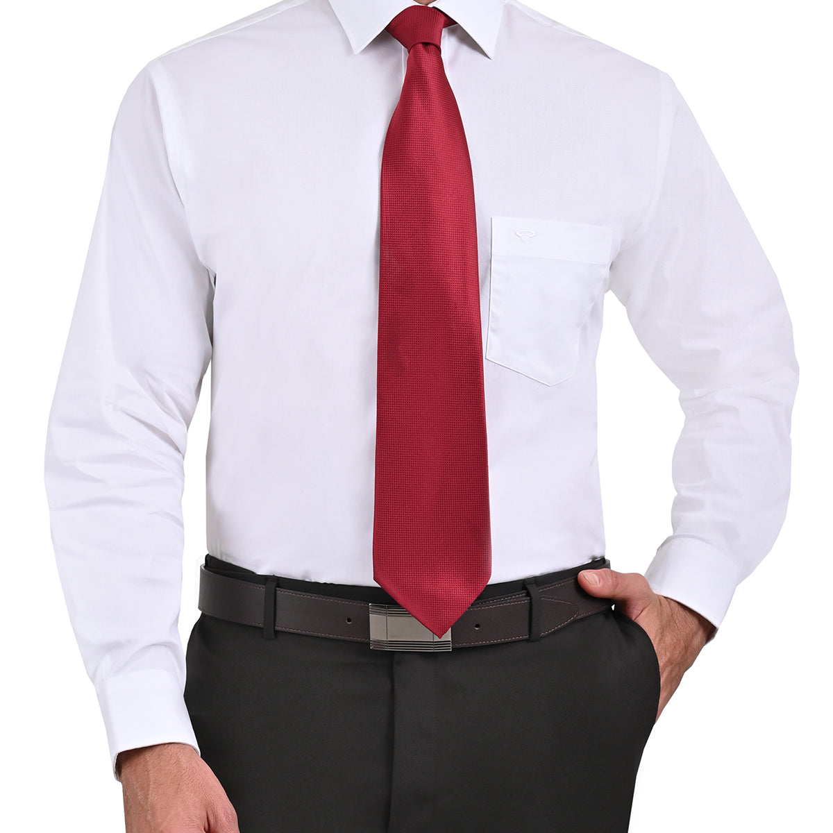 Camisa de Vestir Básica en Corte Americano