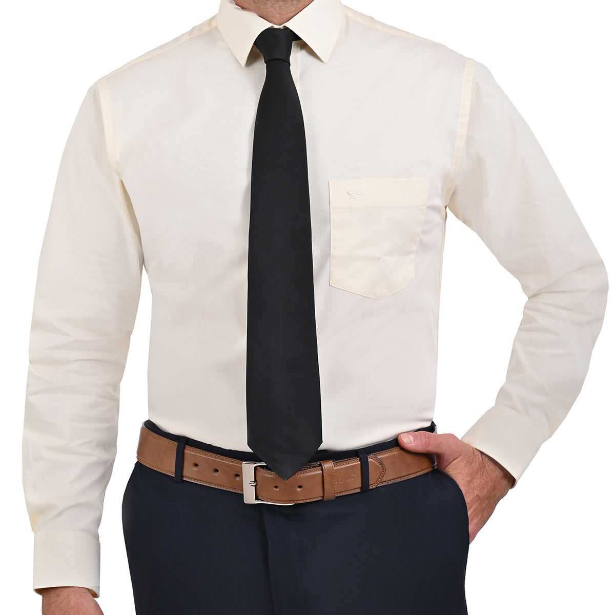 Camisa de Vestir Básica en Corte Americano