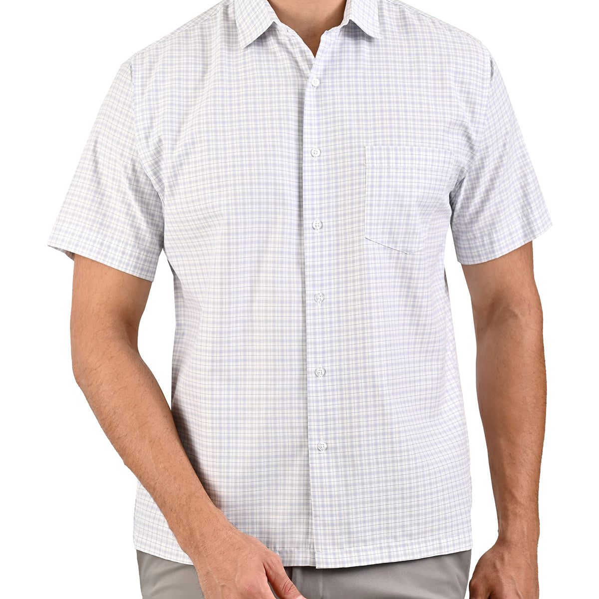 Camisa Casual con cuadros en Manga Corta Excellence
