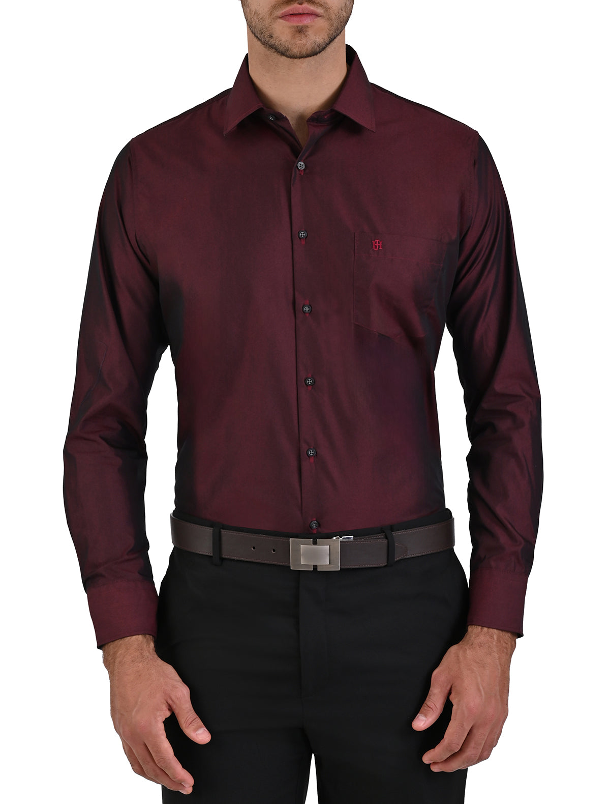 Color Vino Pantalon Beige Camisa Roja Hombre Outfit Camisa Rojo