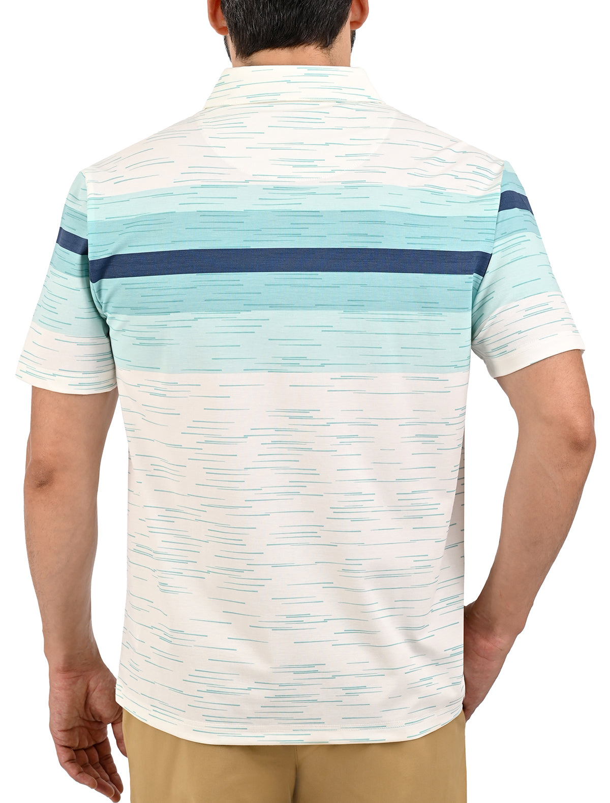 Playera Polo John Henry con líneas horizontales - Playera polo de manga corta para hombre John Henry con diseño de líneas horizontales, corte clásico, colores variados, imagen 4