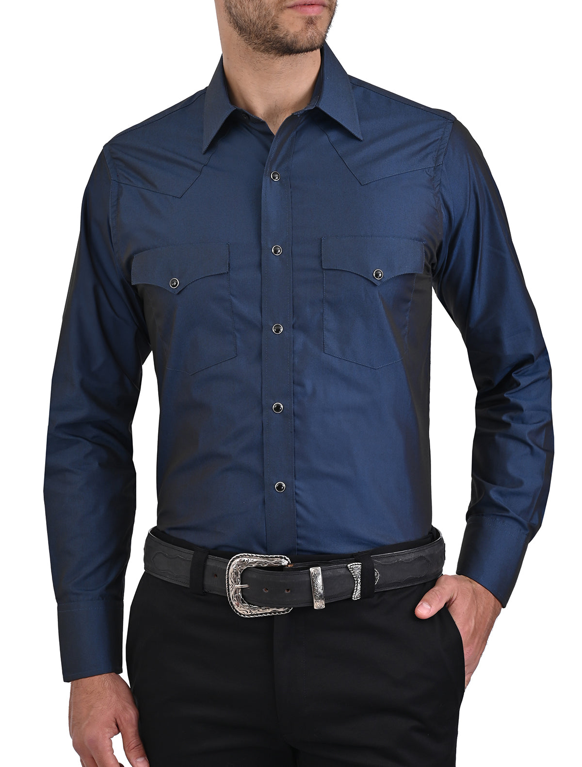 Camisa Vaquera Clásica Tornasol en Corte Americano