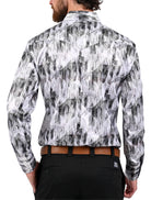 Camisa Vaquera Mariscal con estampado en Corte Americano - Camisa vaquera de manga larga para hombre con diseño estampado exclusivo Mariscal, corte americano, disponible en dorado, blanco y negro, imagen 8