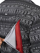 Camisa Vaquera Airtek Terra - Camisa vaquera de manga larga para hombre con tejido Airtek, diseño estampado geométrico tipo étnico, colores beige y negro, imagen 9