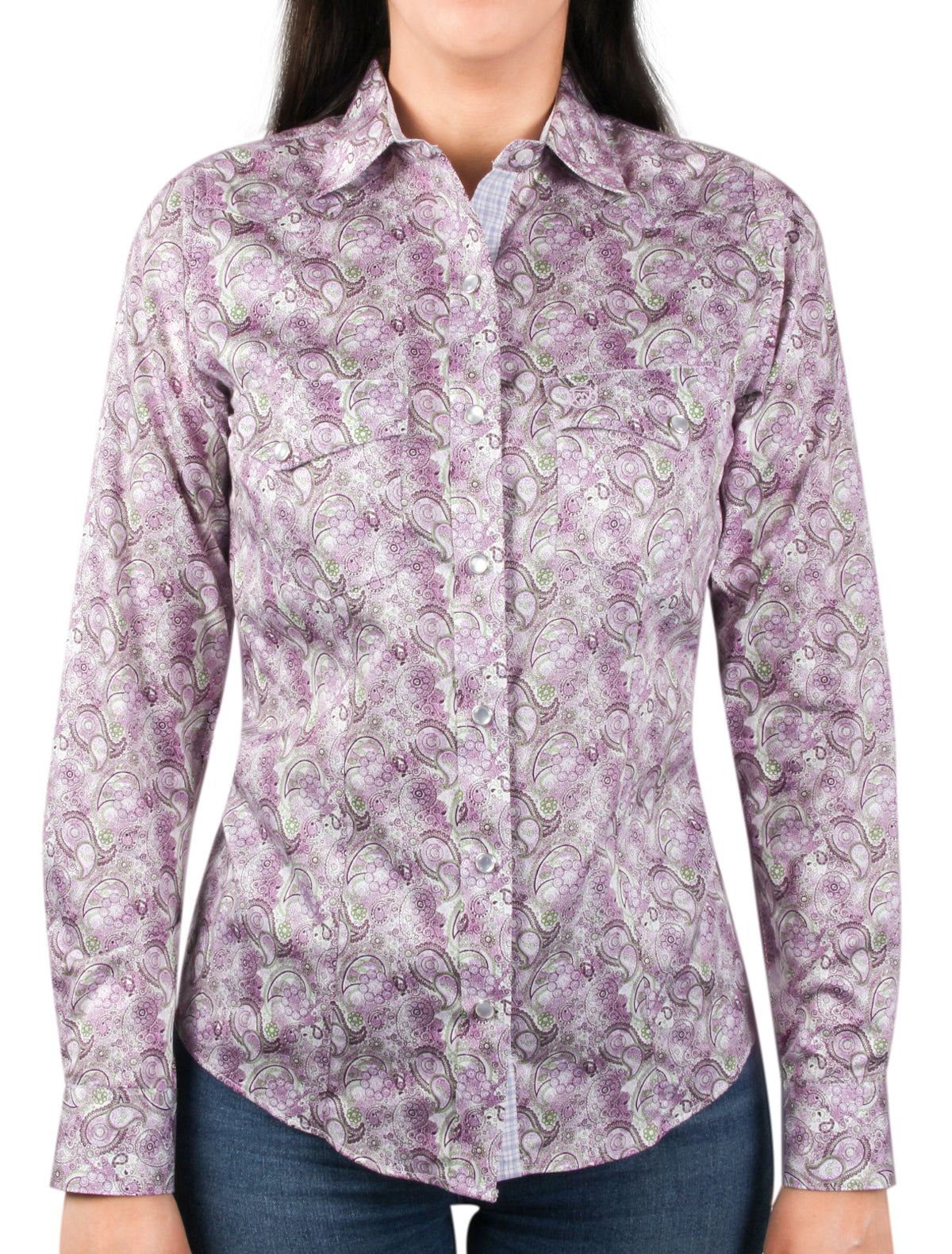 camisas vaqueras color lila